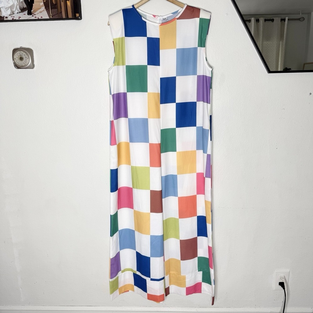 Uoozee Color Block Wide Leg Colorful Jumpsuit Dopamine Dressing Women's Medium